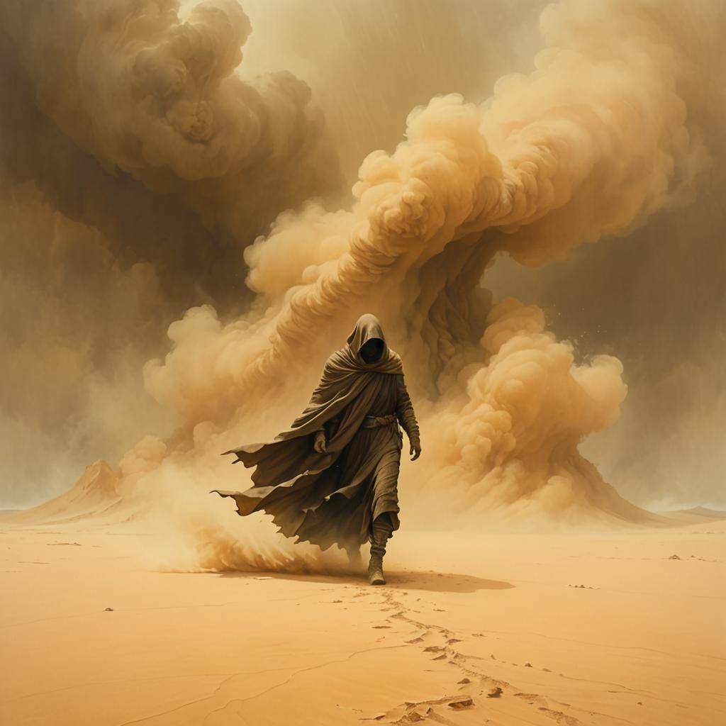 The power of the wind, the sandstorm.  by @Pharaoh Julia
