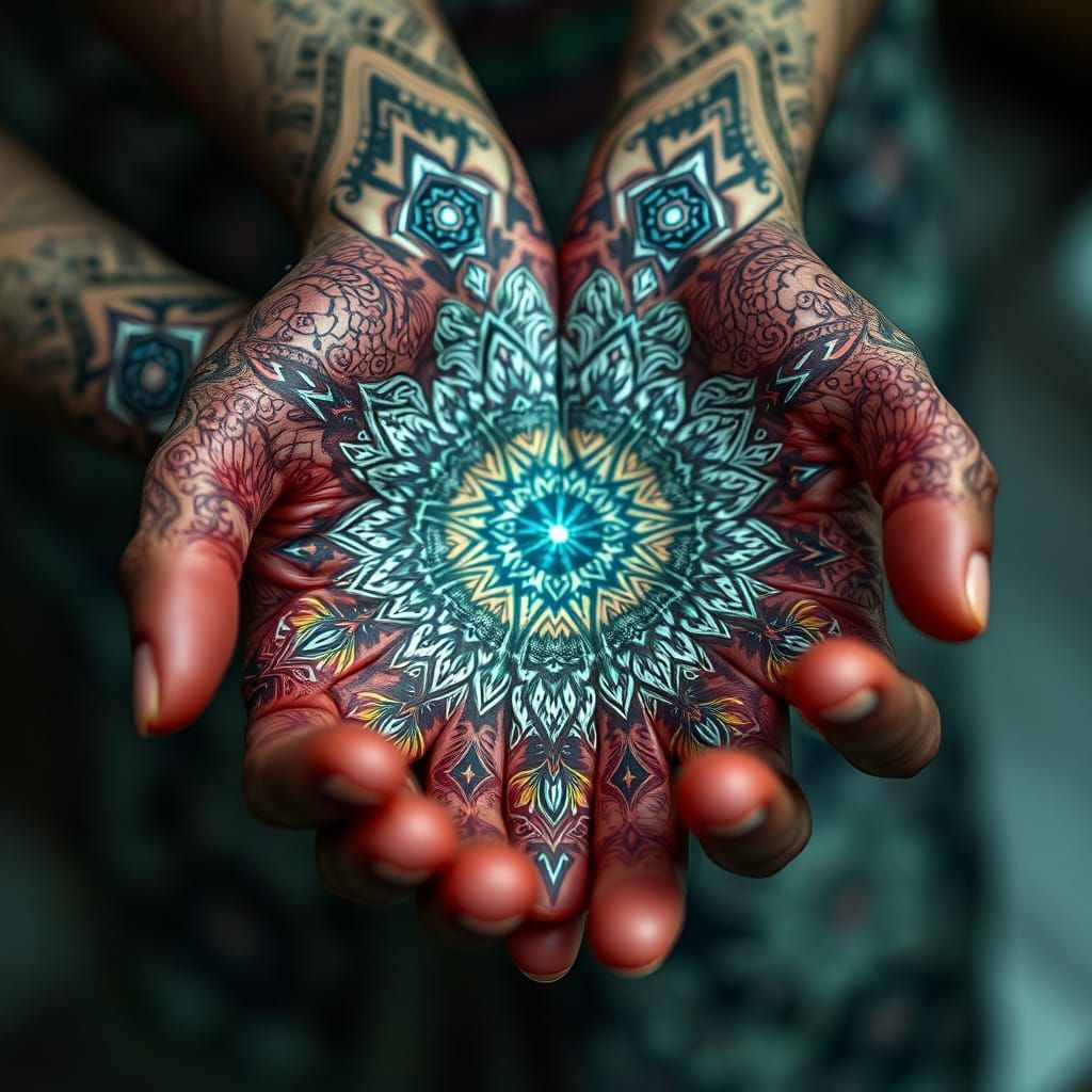 kaleidoscope of hands  by @Chippa