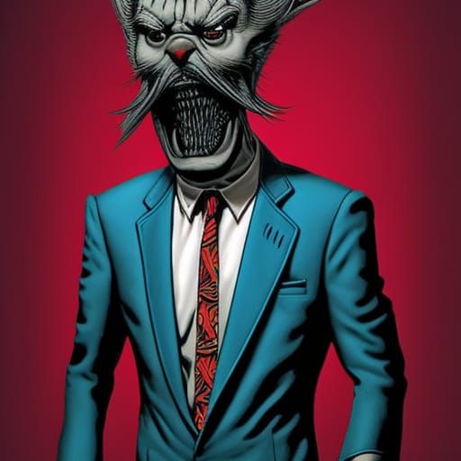 Dr Seuss character Lying Politician a suit jacket with tie, ...