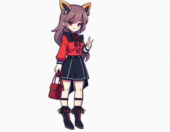 Light European hot girl style character(cute art style)(char...