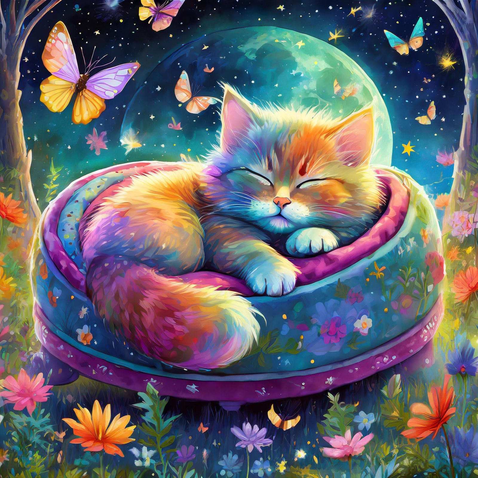 Moon Cat Sleeping