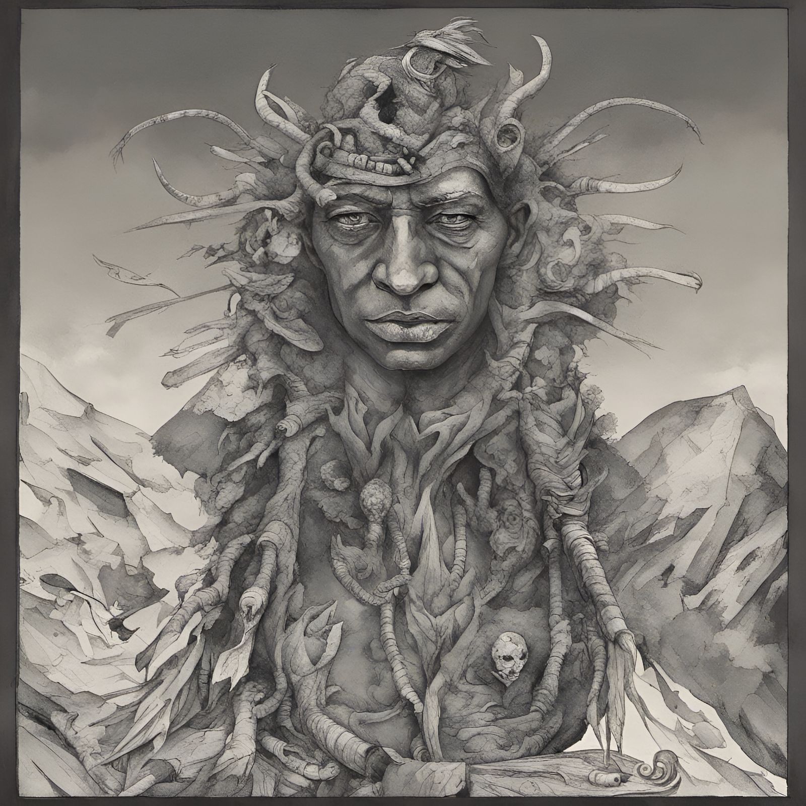 Powerful Folklore Shaman AI Generated Artwork NightCafe Creator