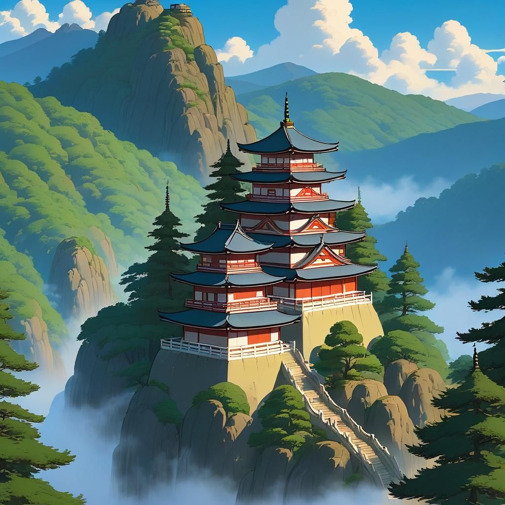 Serene Temple ⛩🗻🌫