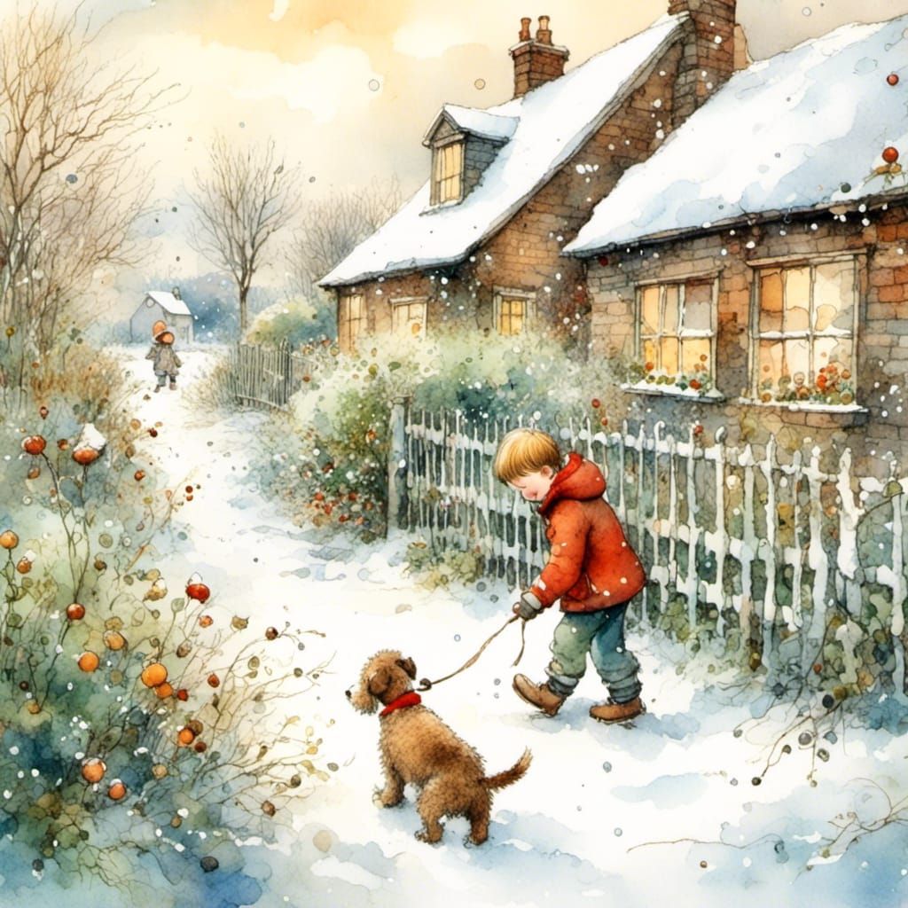 A snowy walk