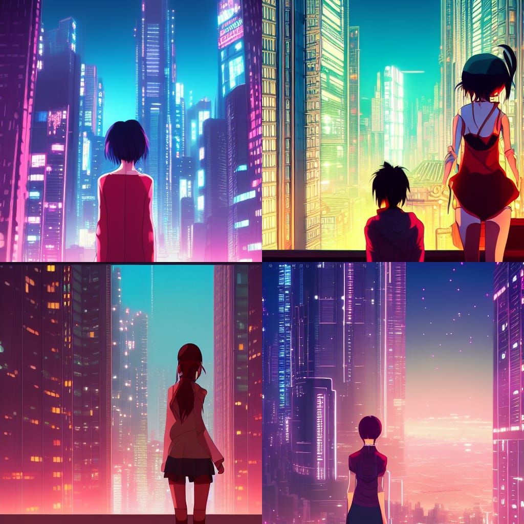 Anime City Skyline Wallpapers  Top Free Anime City Skyline Backgrounds   WallpaperAccess