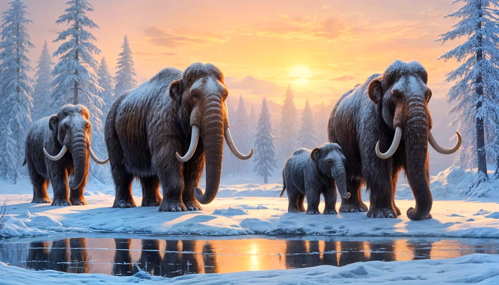 Woolly Mammoths  by @The Leycer