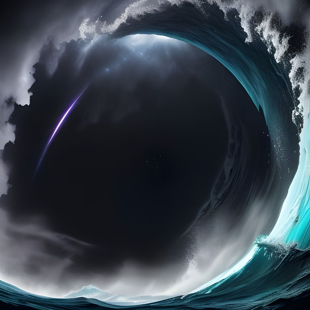 Ethereal Oceanic Battle in Cosmic Storm