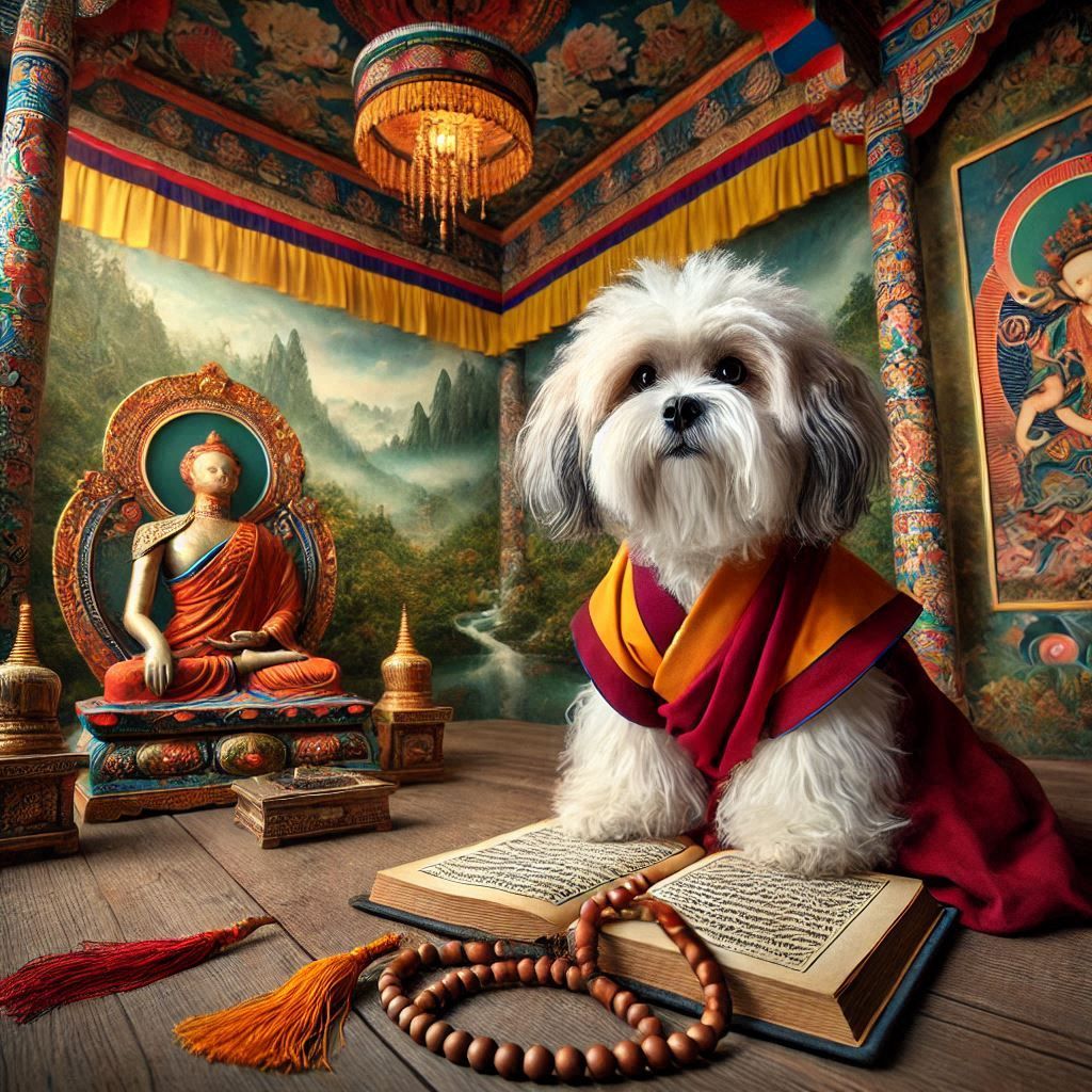 Lhasa Apso Tibetan monk
