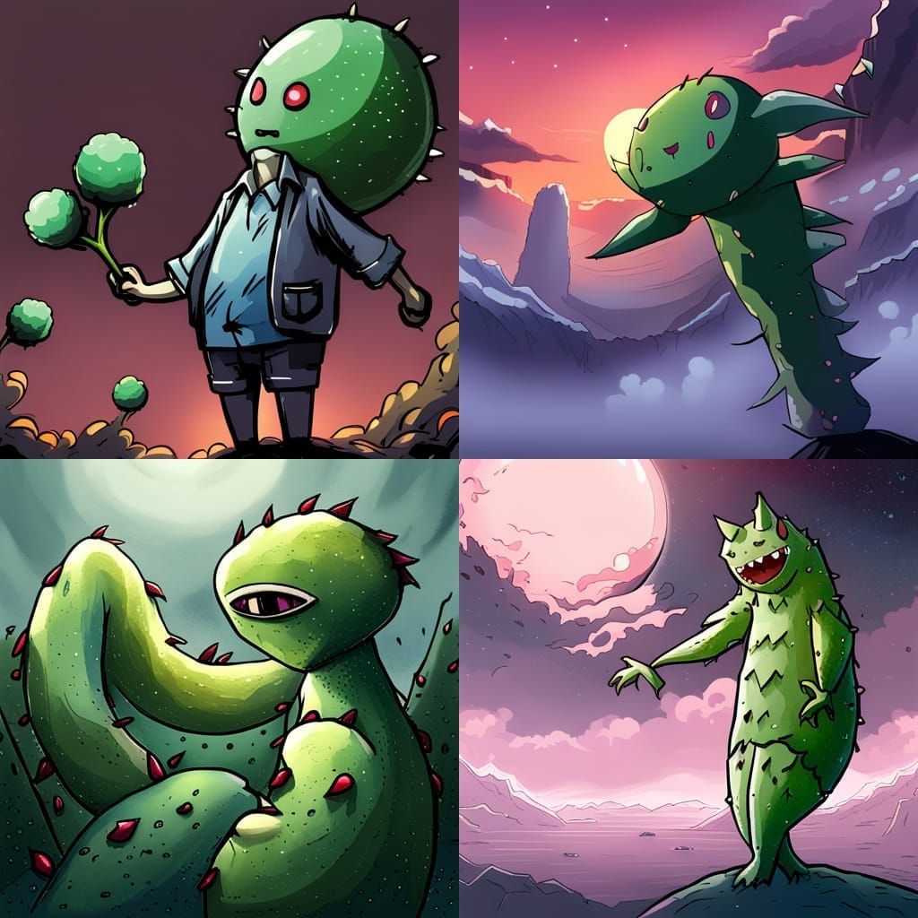 hoya plant drawn as a comic kaiju anime horror