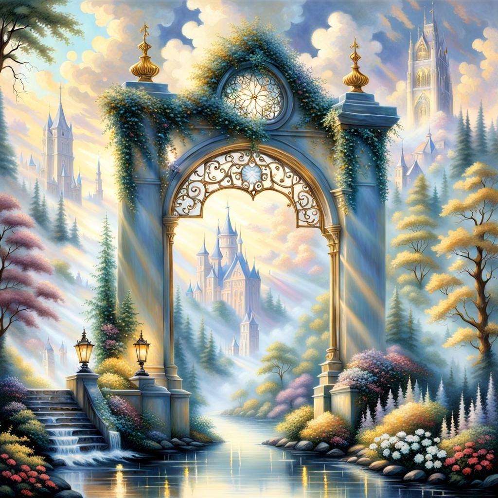 I choose heaven. Reach for the skies. Golden gates. Pearly whites. Shining. Trumpets. Iridescence