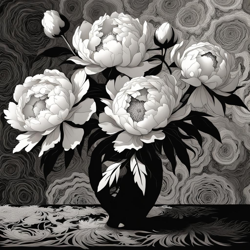 Peonies Noir