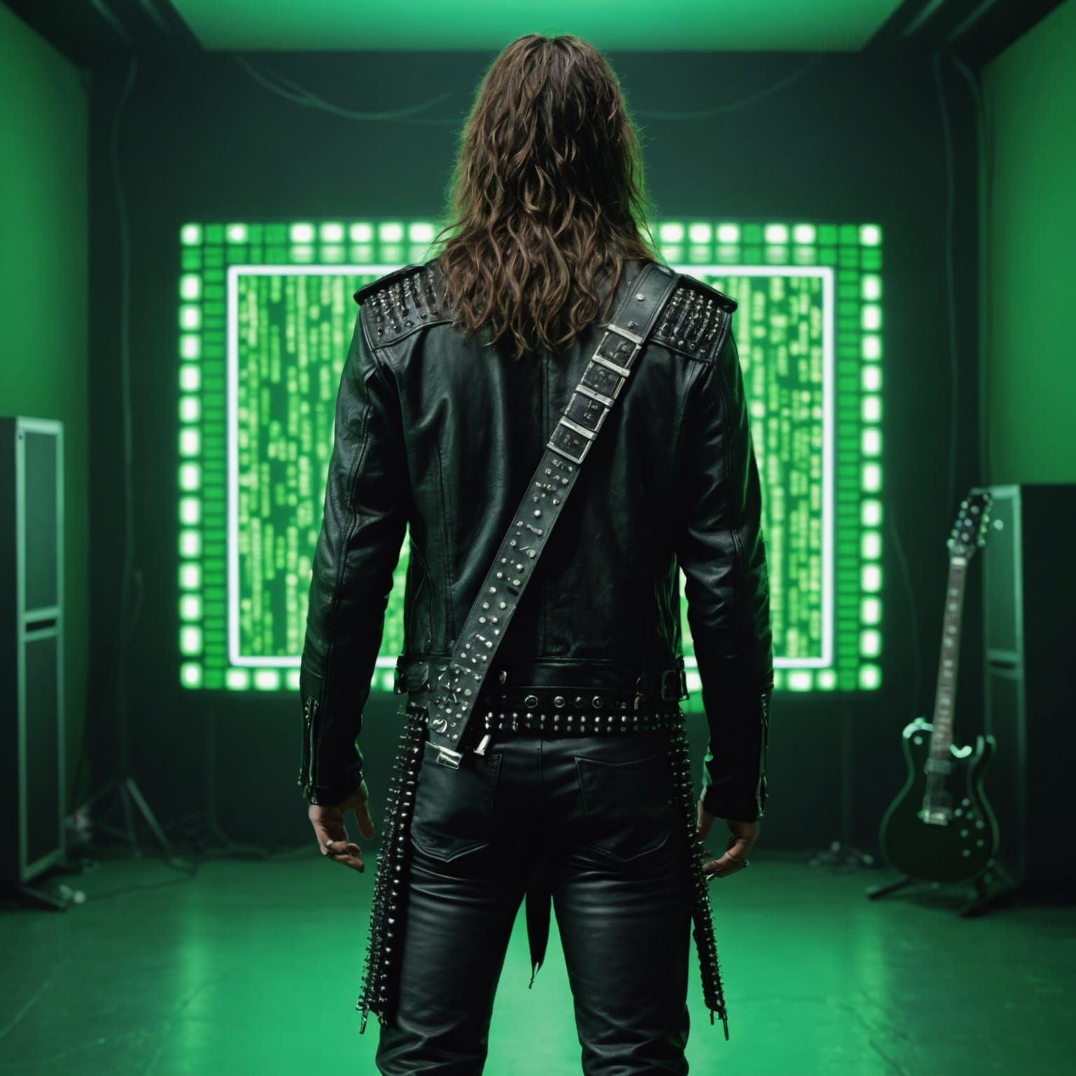 A rocker with long hair...