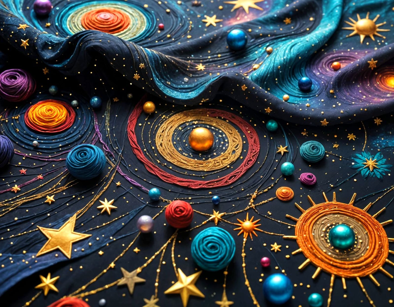 A universe woven in fabric.   by @MiaRiita