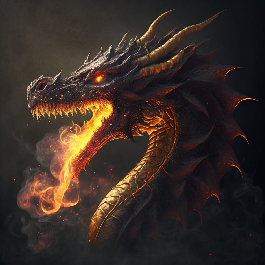 Fire Dragon - AI Generated Artwork - NightCafe Creator