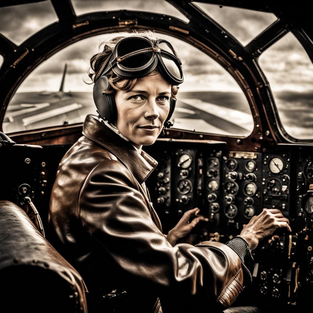 Amelia Earhart   by @Leonardo