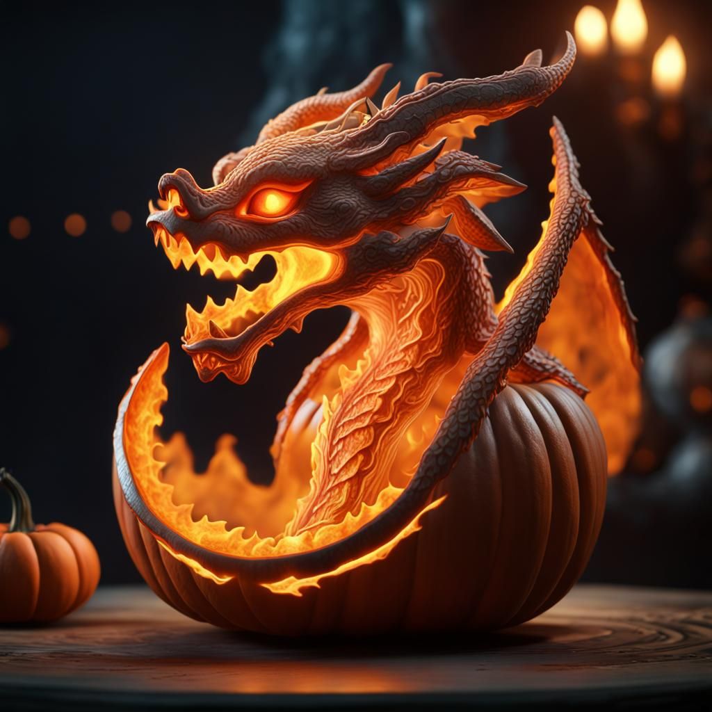 Mythical Emerging Dragon Pumpkin 