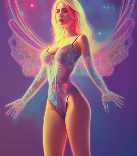 Rainbow priestess - AI Generated Artwork - NightCafe Creator