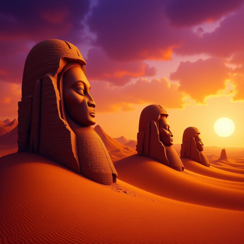 Desert Statues of Lost Gods 🏜️🗿

Giant statues in a desert, surrealism style.
<lora:YippidyYoozles:1.0>