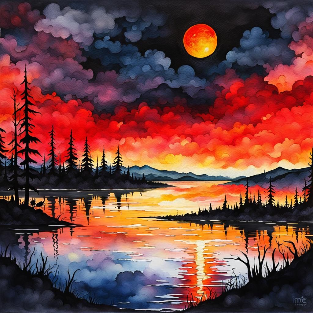 Blood Red Sky  by @Slim