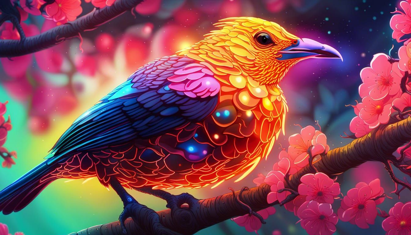 Flame Bowerbird 3 : r/nightcafe