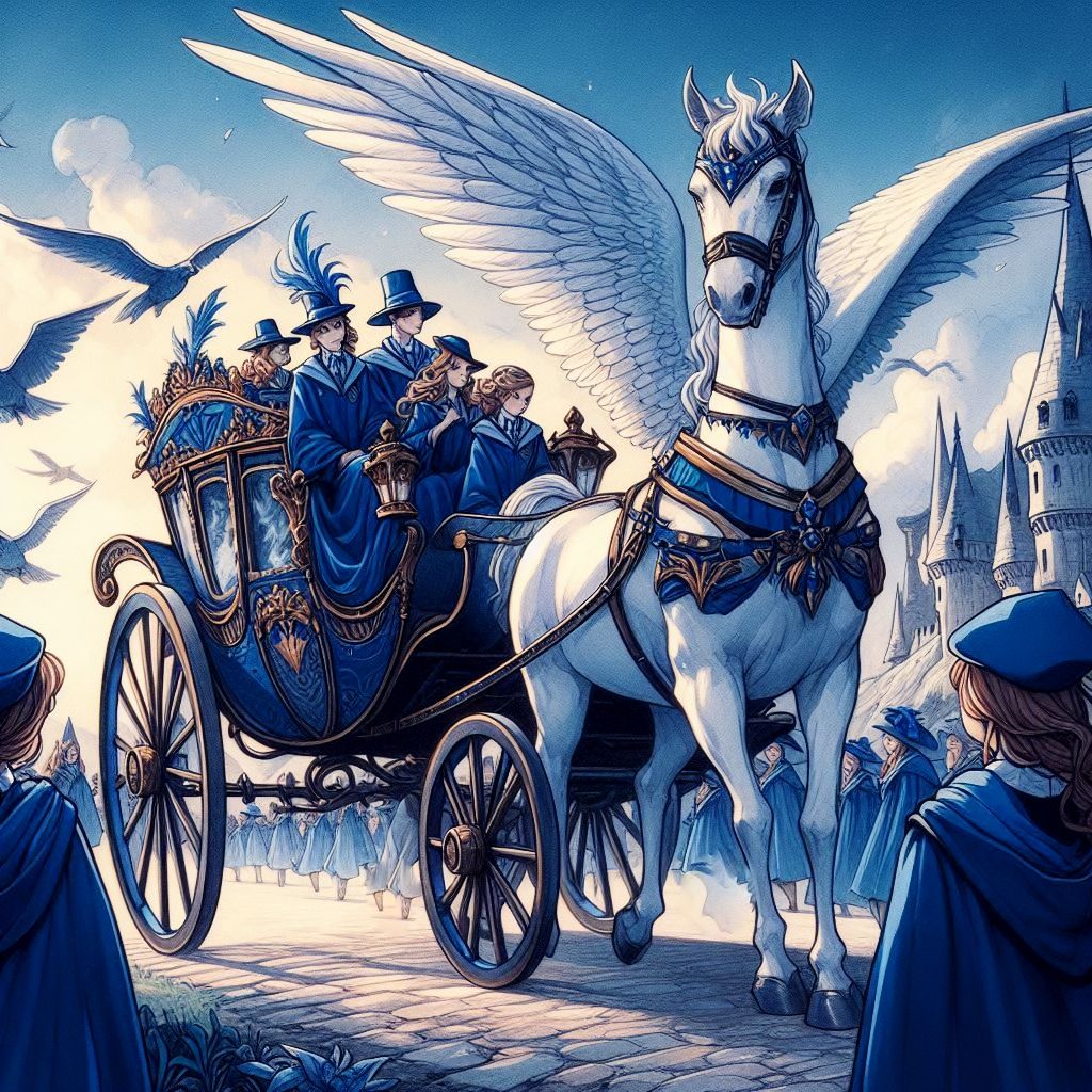 Beauxbatons arriving at the Triwizard Tournament