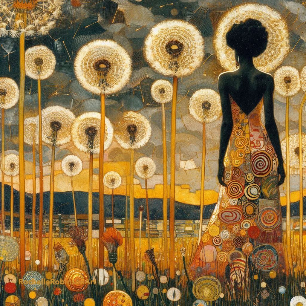 A Woman & Dandelions