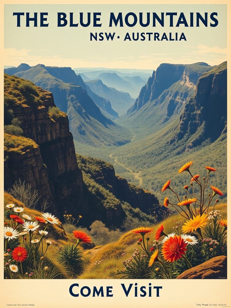  The Blue Mountains in  New South Wales.  by @Veils