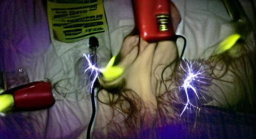 An electric shock illuminating the night