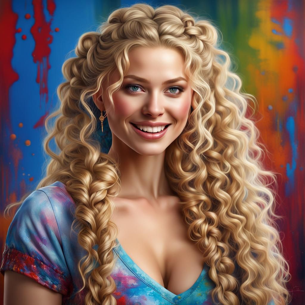 Blonde in the "NightCafe"