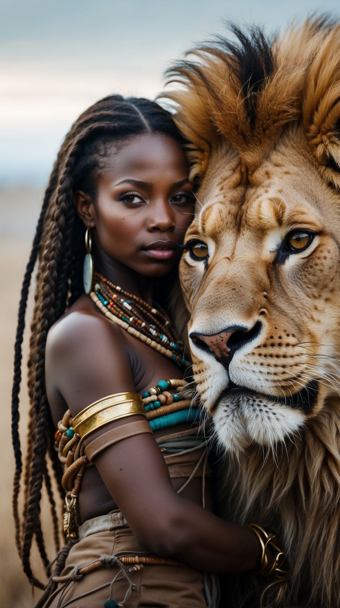 A Nubian Warrior & her Loyal Lion - AI Generated Artwork - NightCafe ...