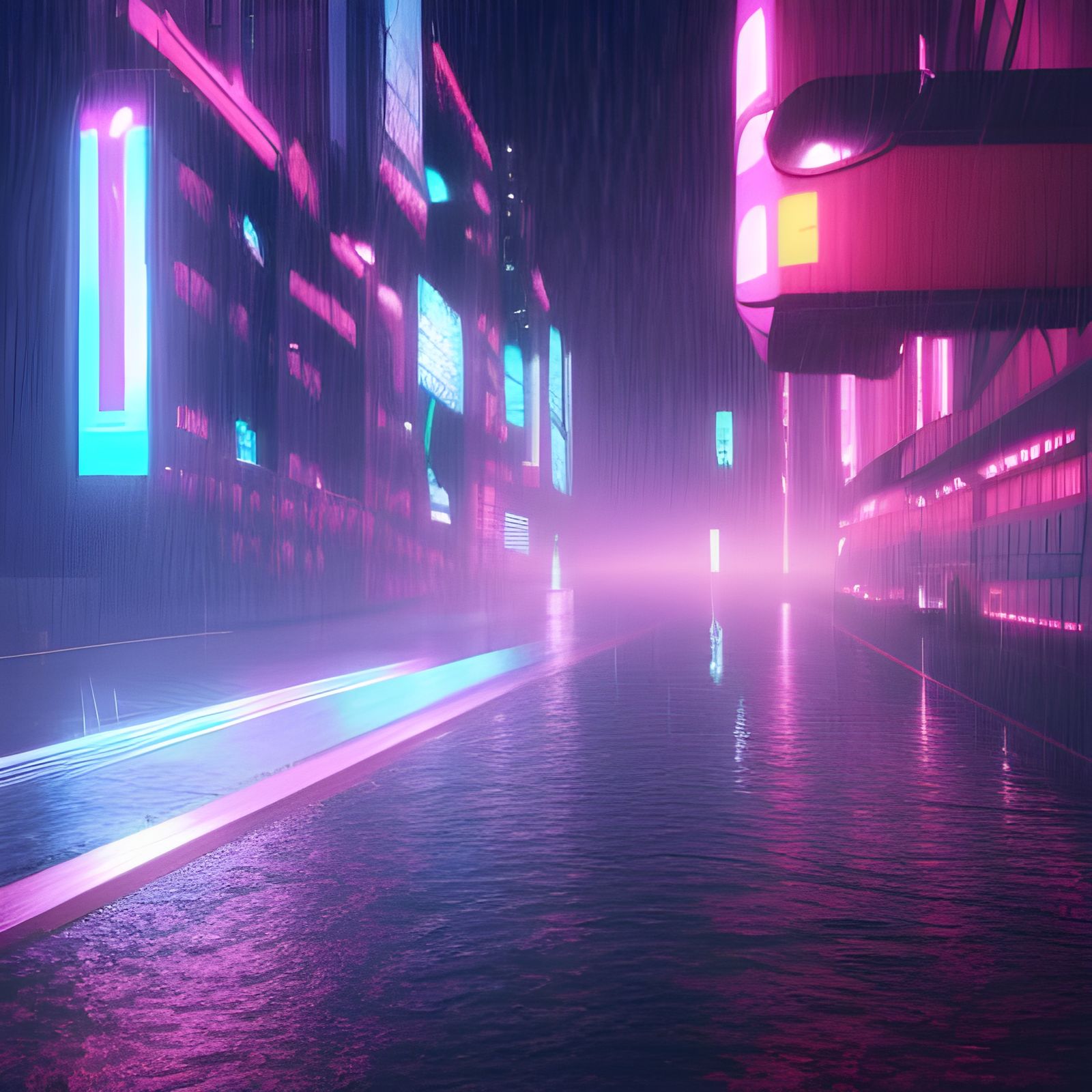 The Rain Falls in Synth City