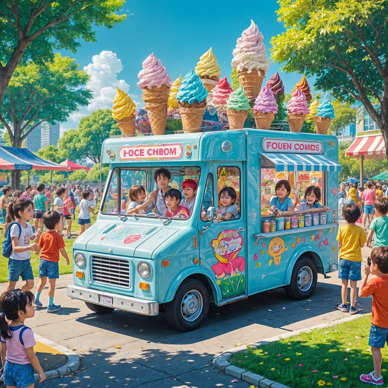 An ice cream truck  by @rezz