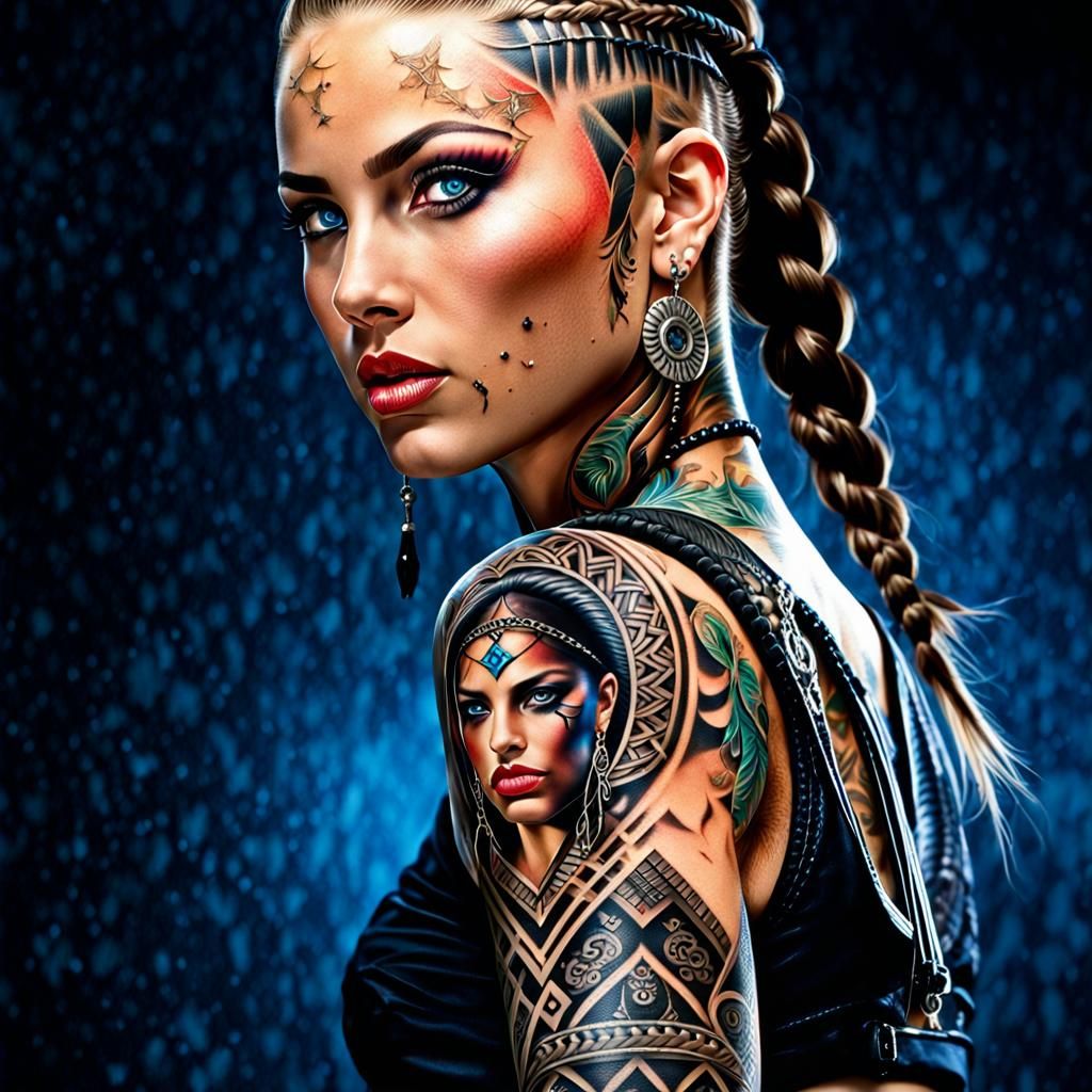 Renegade Female, Warrior Tattoos