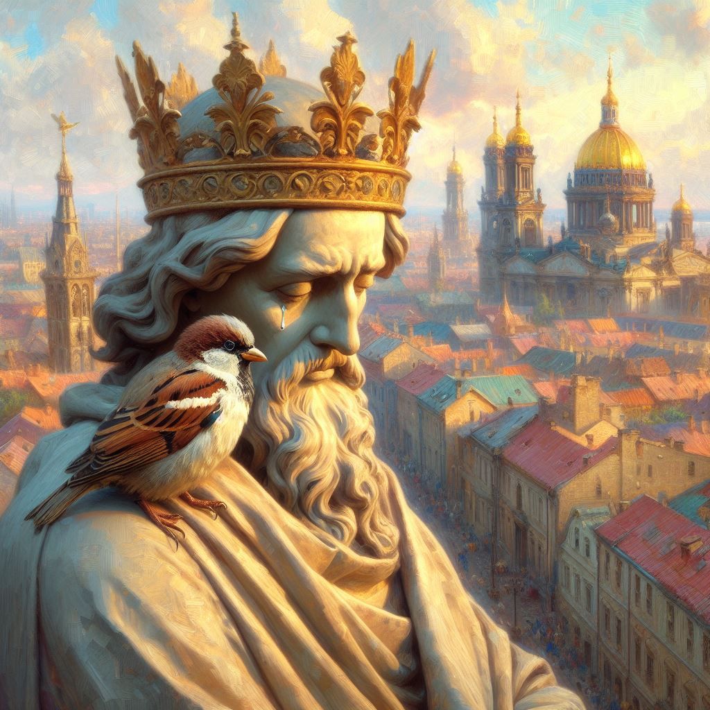 'The Sad King-Statue'