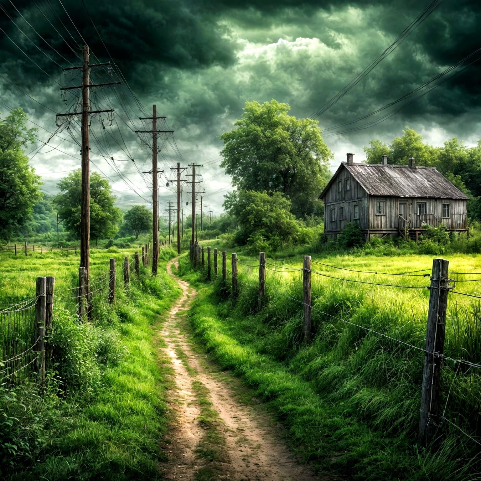 a lonely old wooden house.  by @GrageOne