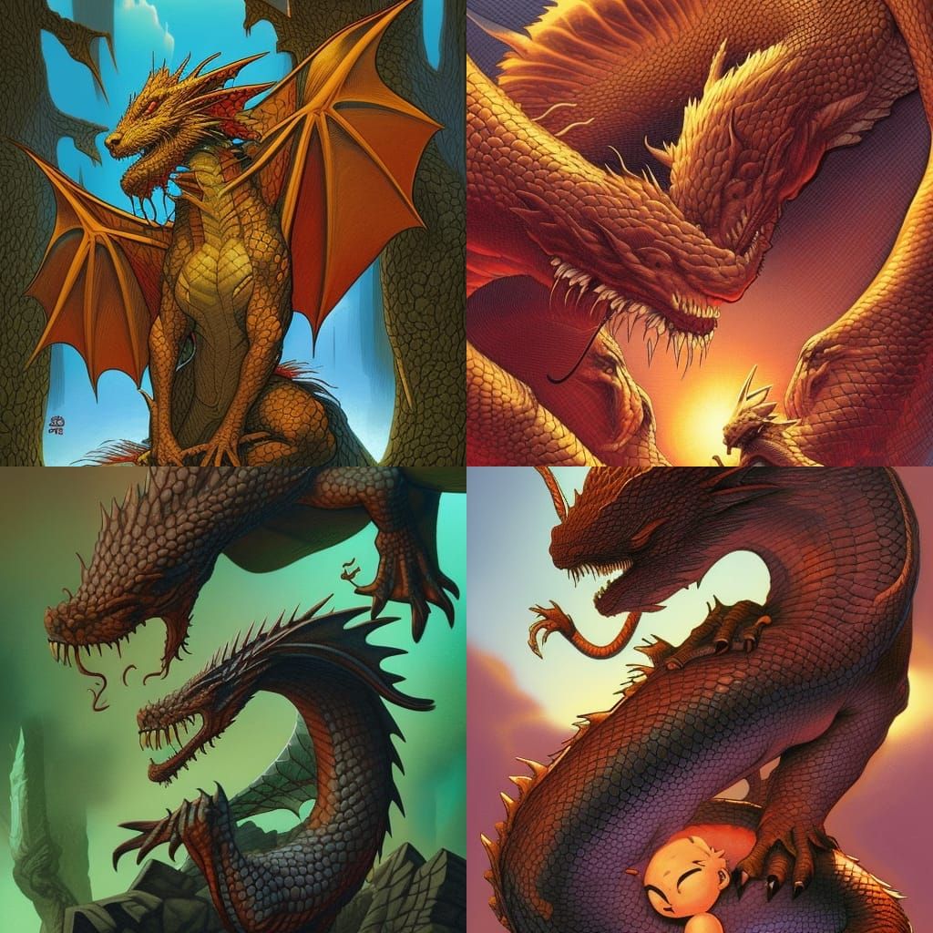 sad little  dragon