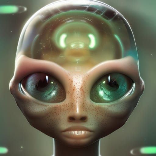 Alien with freckles