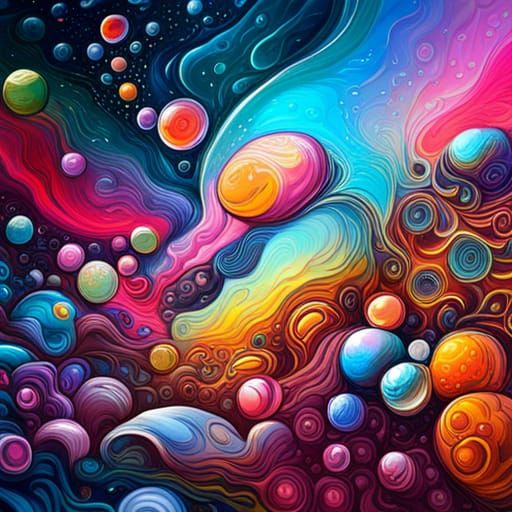 Colorful bubbly bubbles - AI Generated Artwork - NightCafe Creator