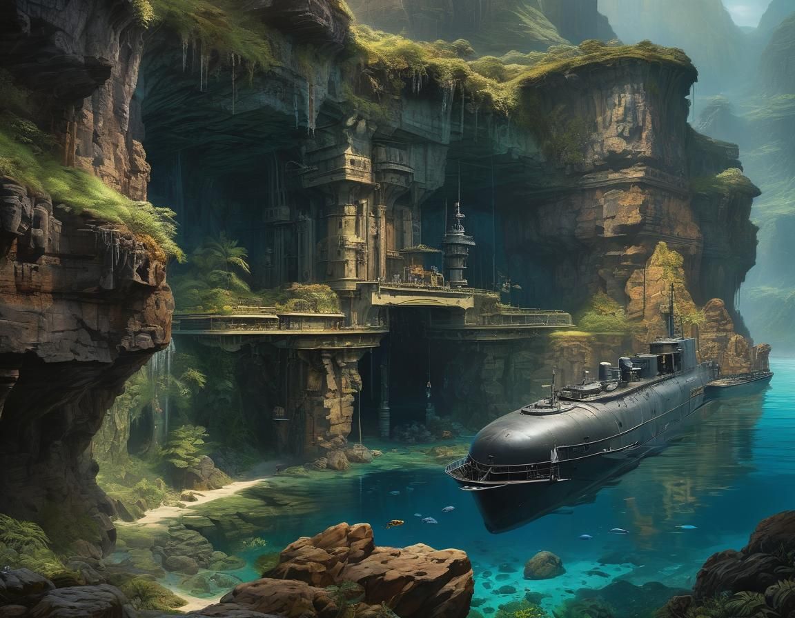 Secret bay for submarines