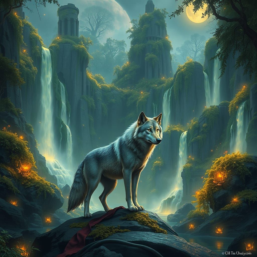 The lone wolf stands guard  by @Chris Graham