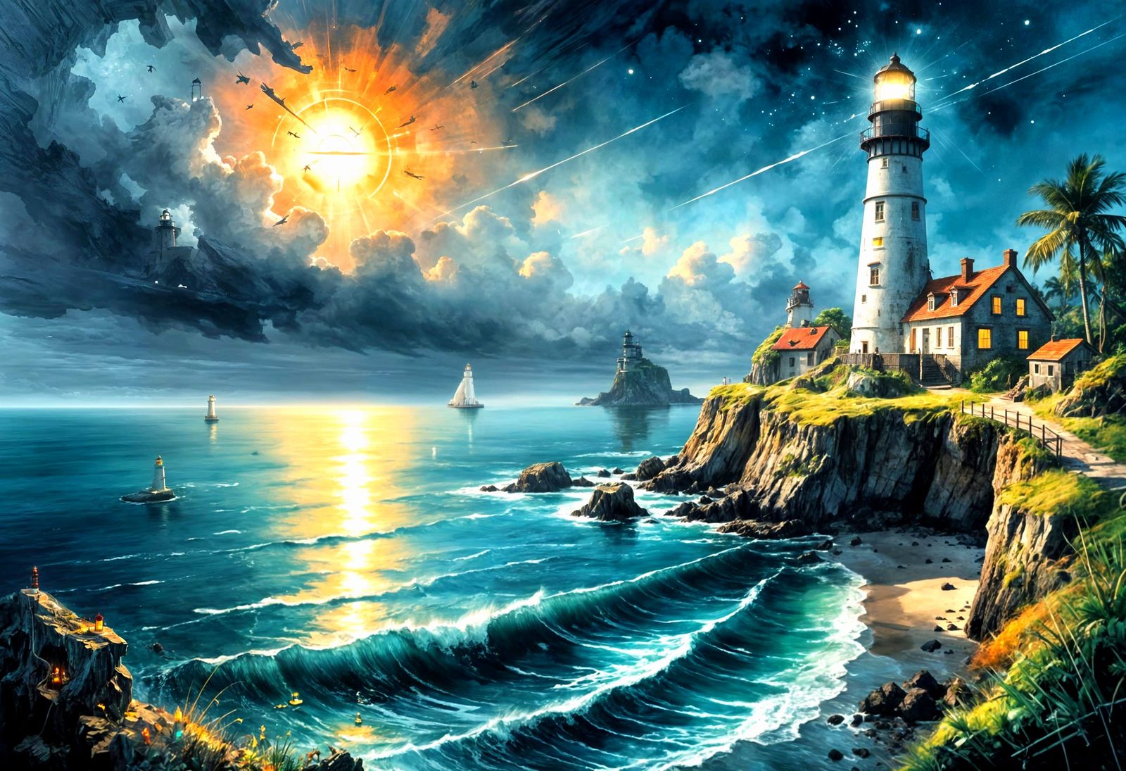 Lighthouse   by @1cheesepuff