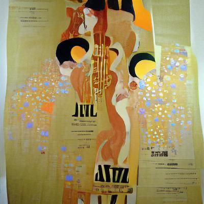 Jazz poster, Art Deco, Klimt