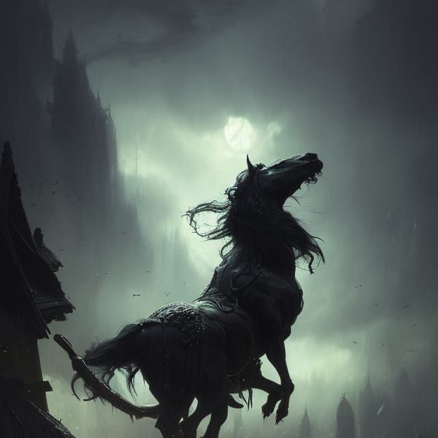 Waiting For The Horseman - Ai Generated Artwork - Nightcafe Creator