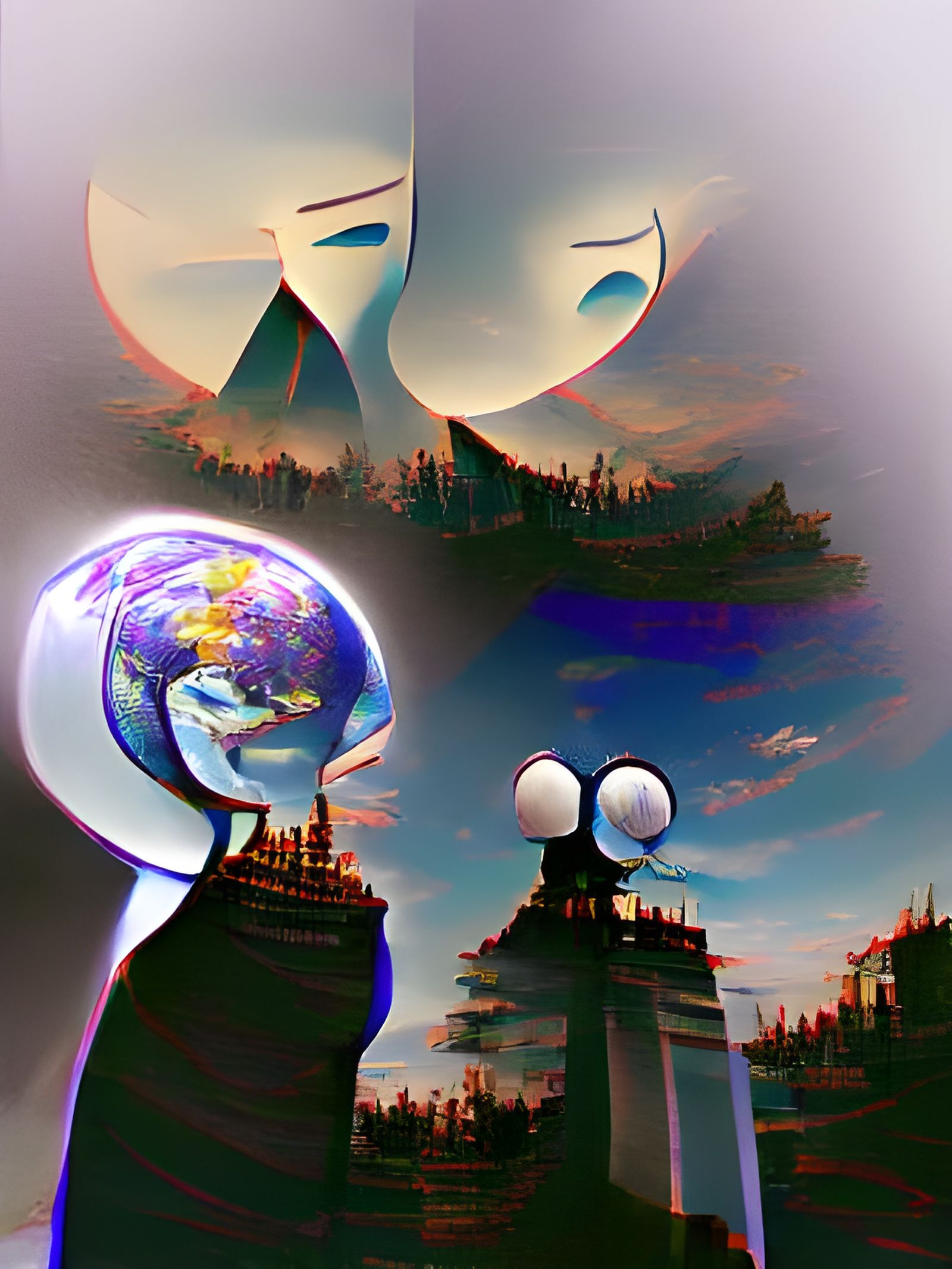 Duality Of Worlds - AI Generated Artwork - NightCafe Creator
