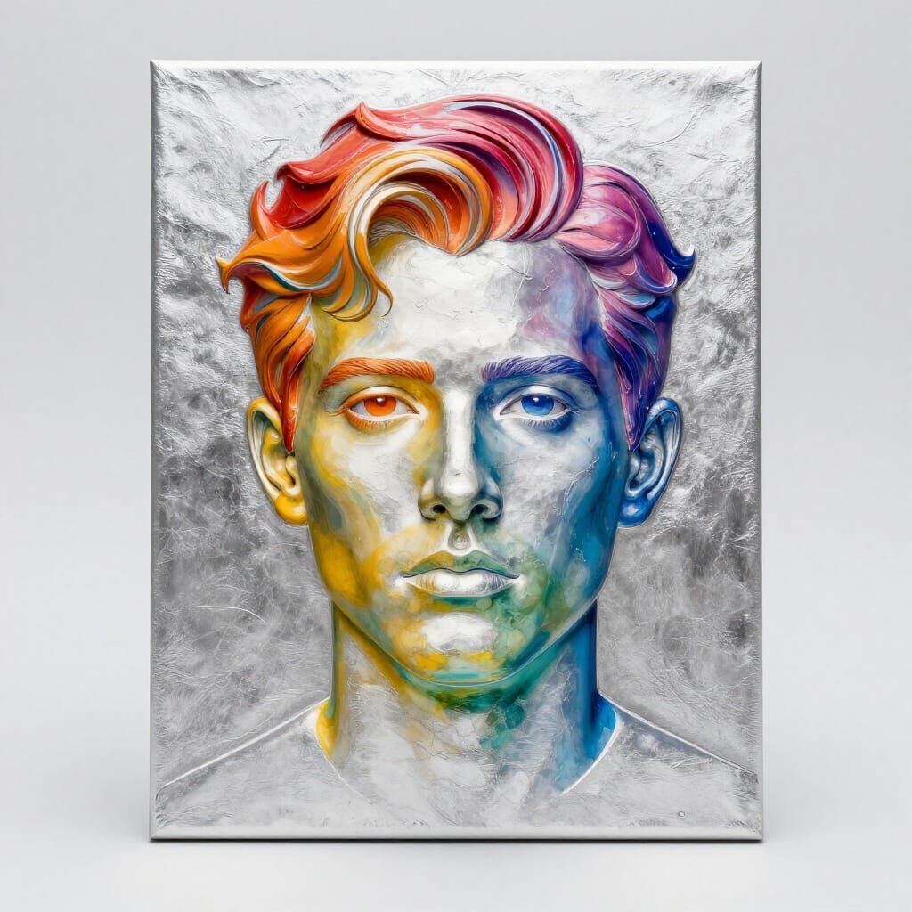 RAINBOW COLOURED PORTRAIT Silver  Gelatin