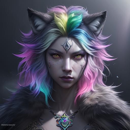 Wolf woman - AI Generated Artwork - NightCafe Creator