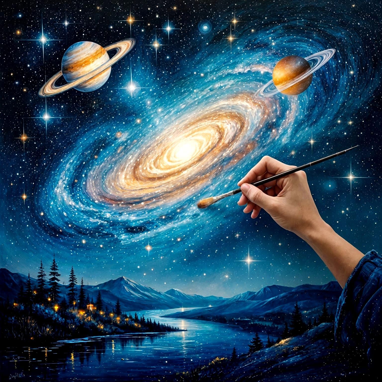 Starry Galaxy  by @Marina