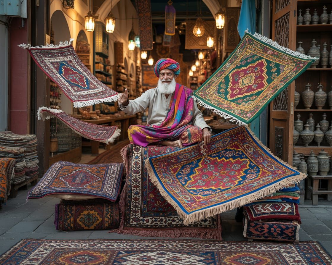 Magic carpet seller
