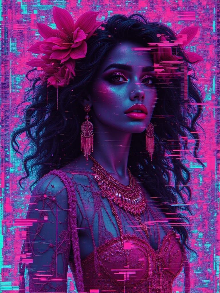 Glitchy woman  by @Kaydenpat