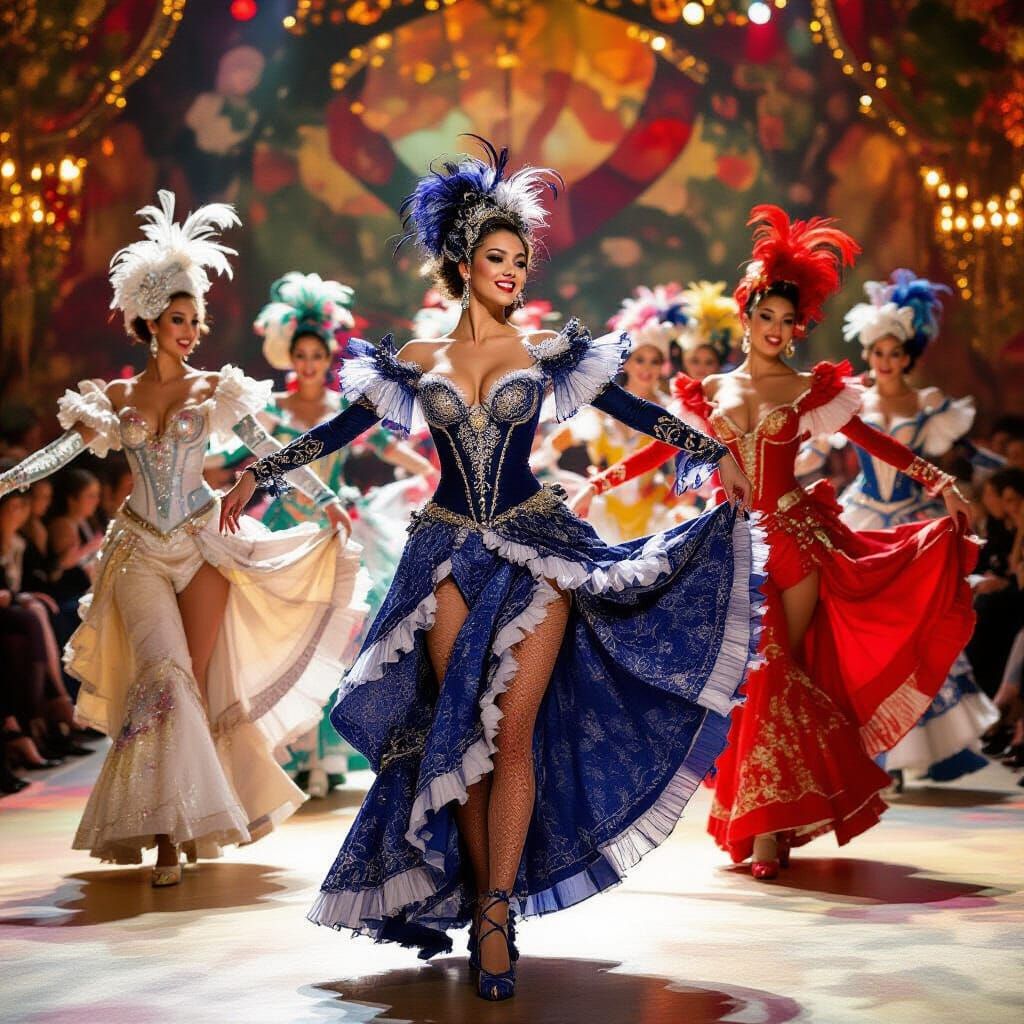 à l'ère des showgirls danseuses french cancan au moulin rouge  by @lola besferder